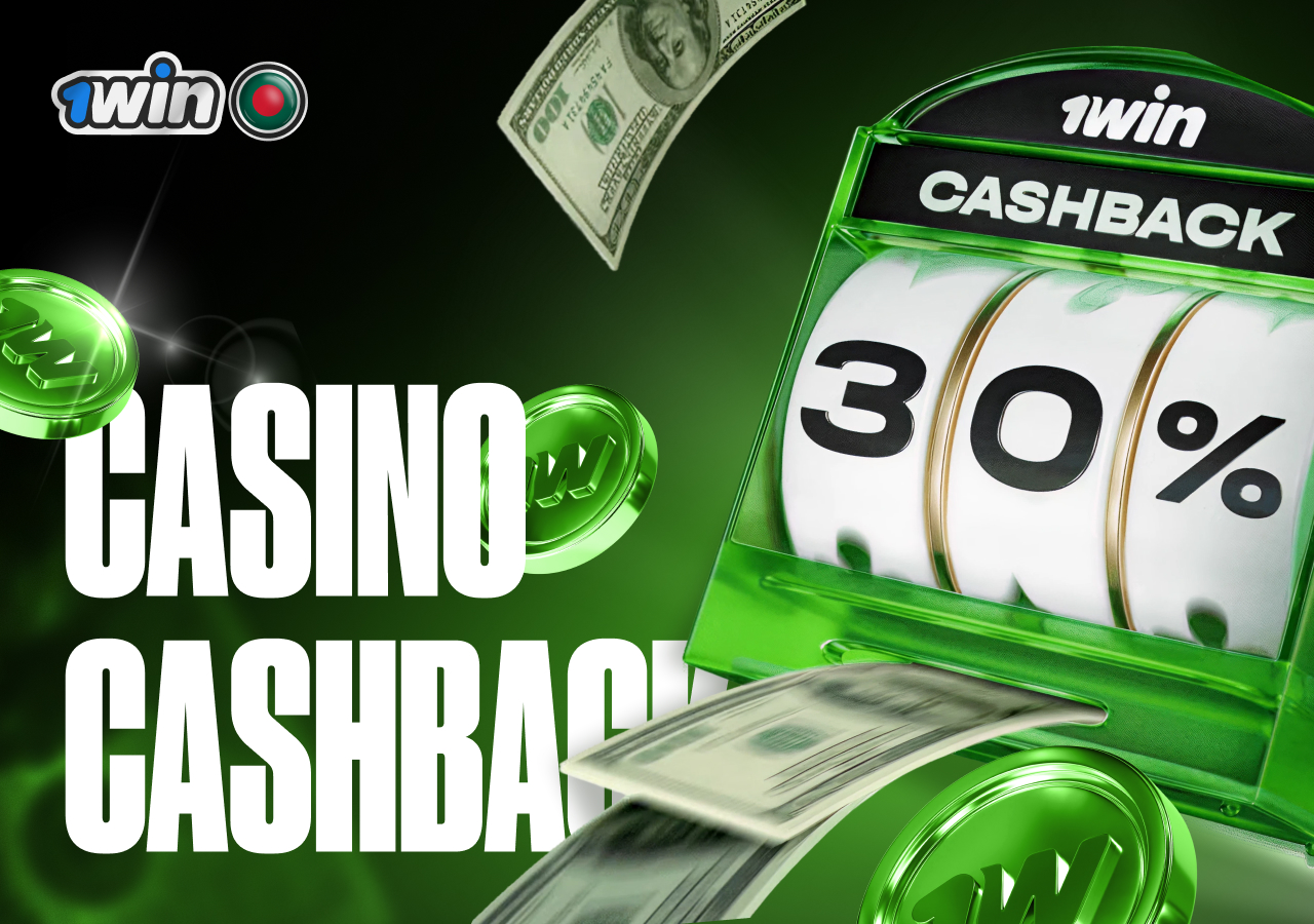 Cashback offers on betting losses up to 30% at 1win Bangladesh casino site